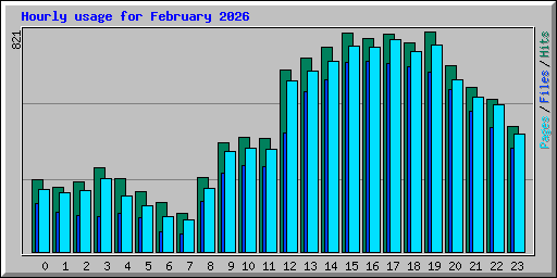 Hourly usage for February 2026