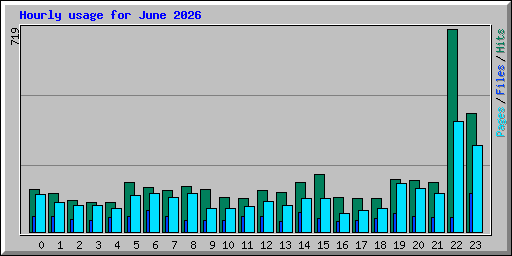 Hourly usage for June 2026