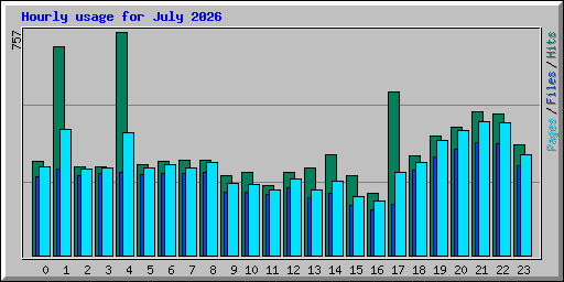 Hourly usage for July 2026